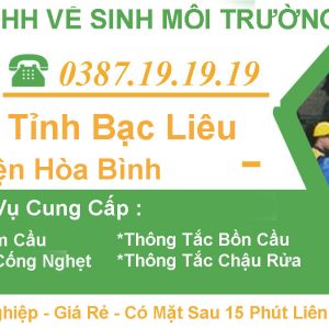 Hút Hầm Cầu Huyện Hòa Bình Bạc Liêu【Tràng An 】- BH 3 Năm